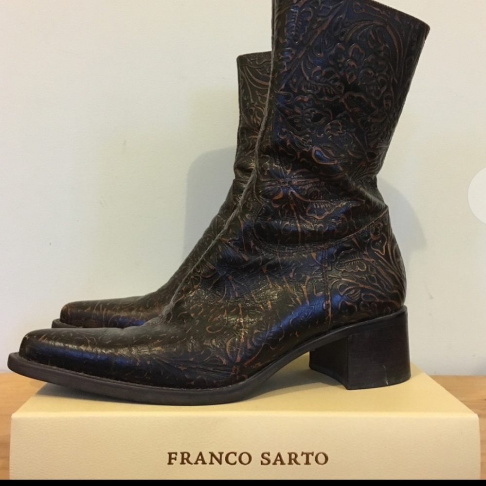 ISO Franco Sarto mid calf zip boots